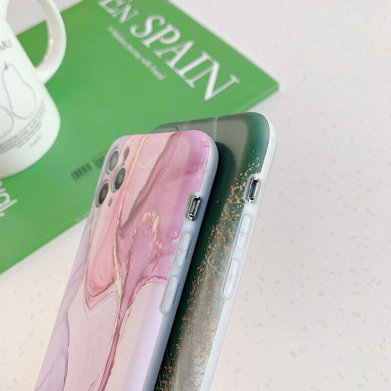 For iPhone 13 12 Pro MAX 11 XS XR 8 7 X Soft Marble Granite Texture Case Cover